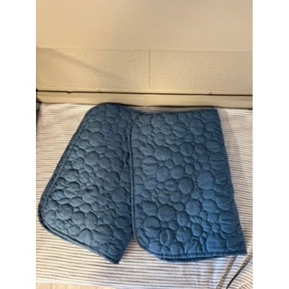 Southshore Fine Linens Blue Quilted Pillow Shams Pebble Set of 2 Microfiber